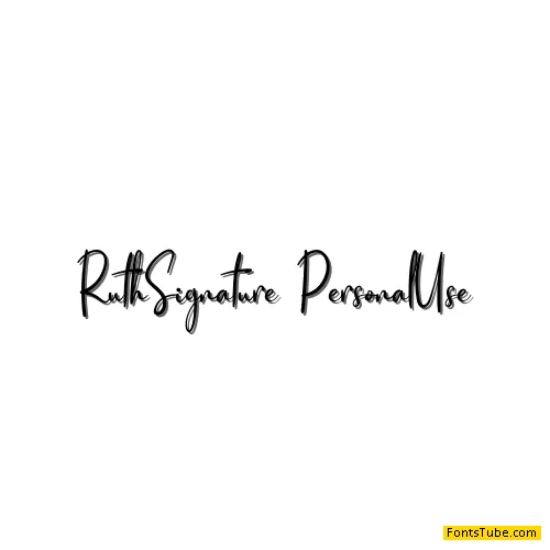 Ruth Signature Font
