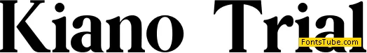 Kiano Trial Font