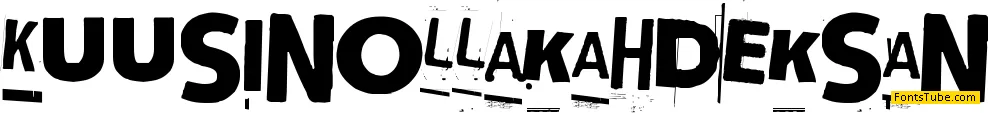 Kuusinollakahdeksan Font