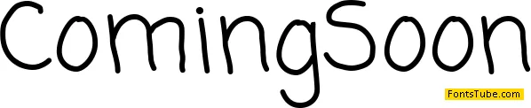 Coming Soon Font