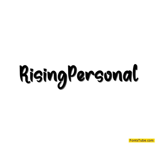 Rising Personal Font
