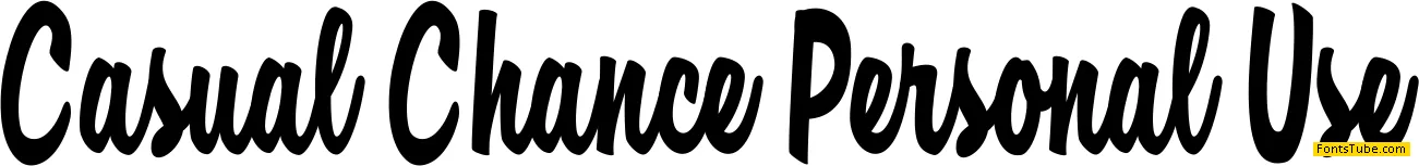 Casual Chance Personal Use Font