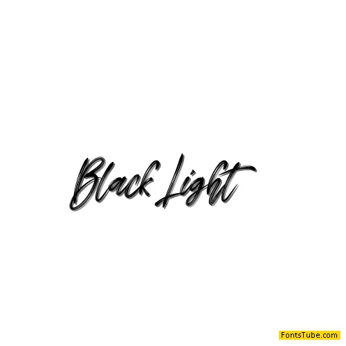 Black Light Font