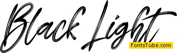 Black Light Font