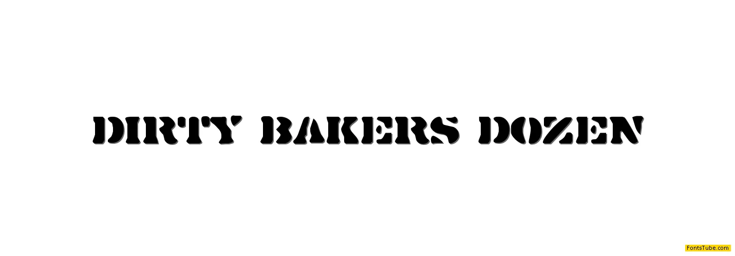 Dirty Baker's Dozen Font