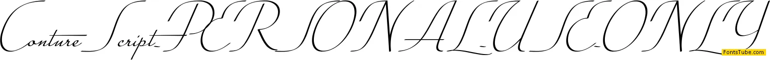 Conture Script PERSONAL USE Font