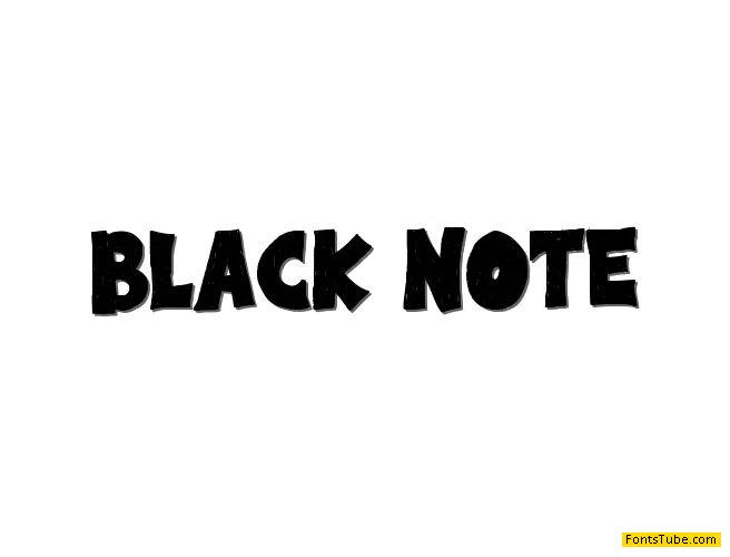 Black Note Font