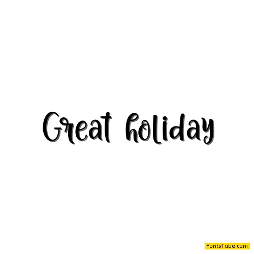 Great holiday Font