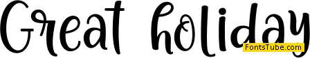 Great holiday Font