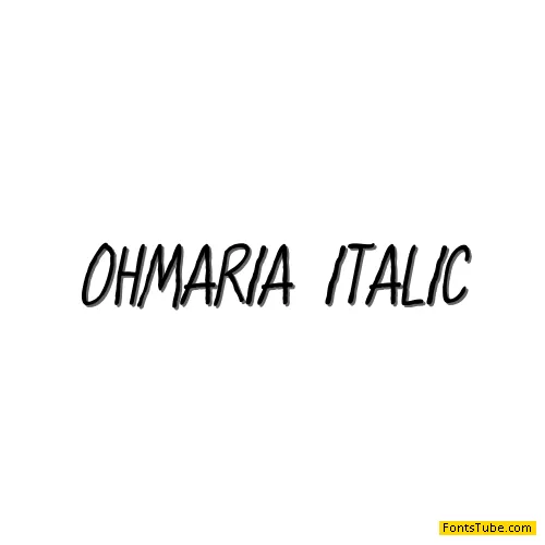 OhMaria Font Family