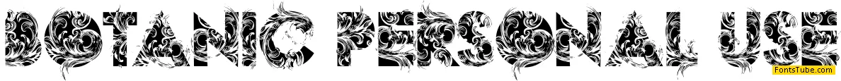 BOTANIC PERSONAL USE Font