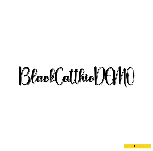 Black Catthie - Personal Use Font