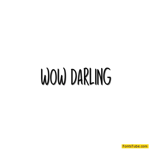 Wow Darling Font