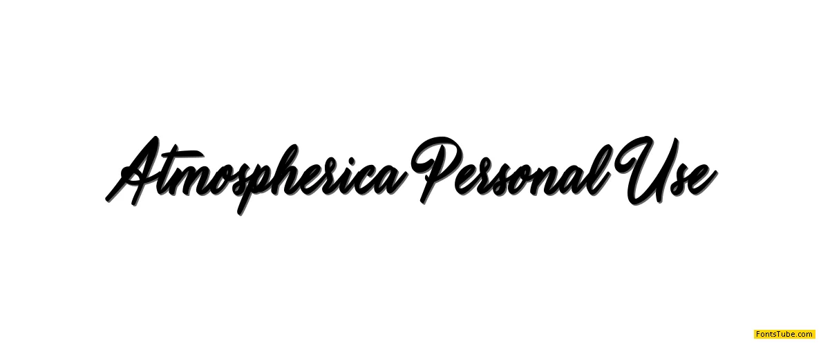 Atmospherica Personal Use Font