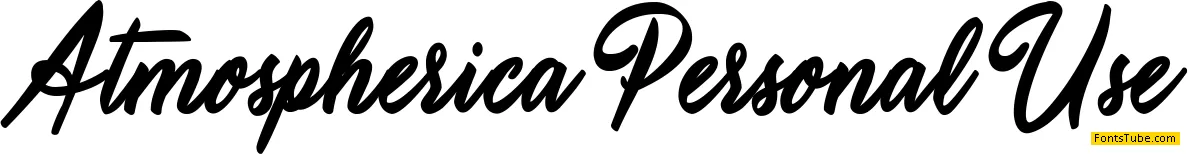 Atmospherica Personal Use Font