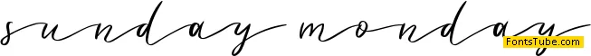 sunday monday Font