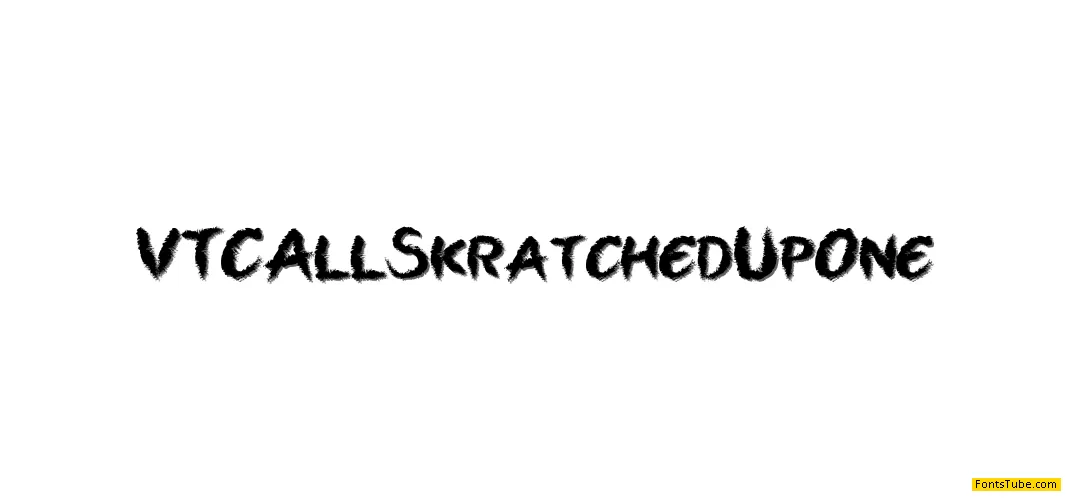 VTC All Skratched Up One Font