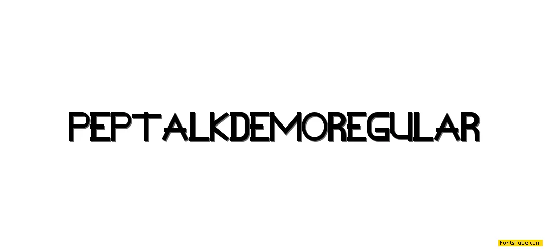 Pep Talk Demo Font Family
