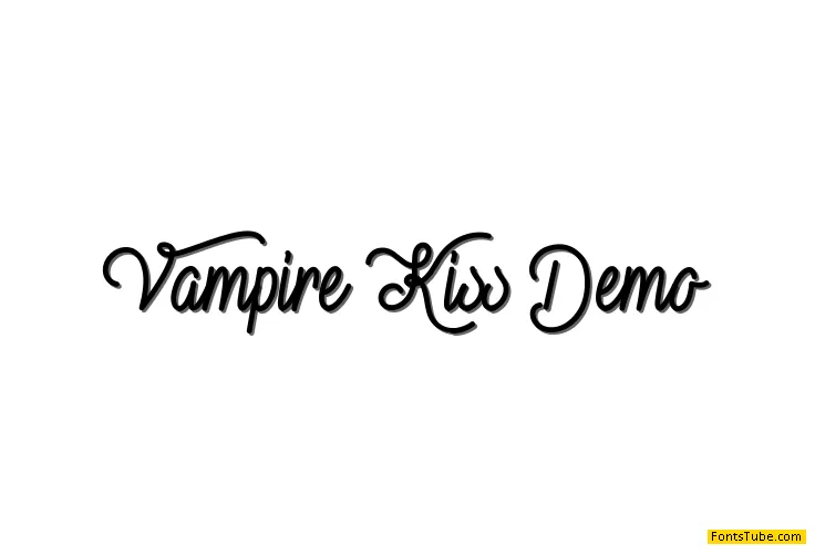 Vampire Kiss Demo Font