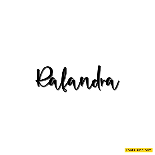 Rafandra - Personal Use Font