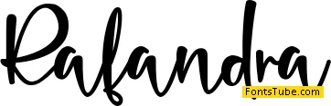 Rafandra - Personal Use Font