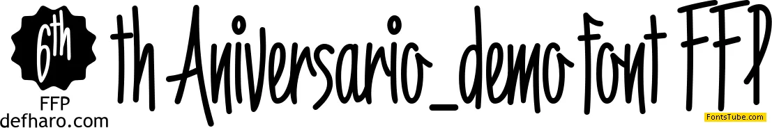 6th Aniversario Font