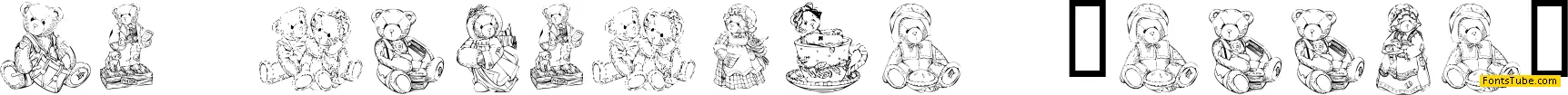 KR Adorable Teddies Font