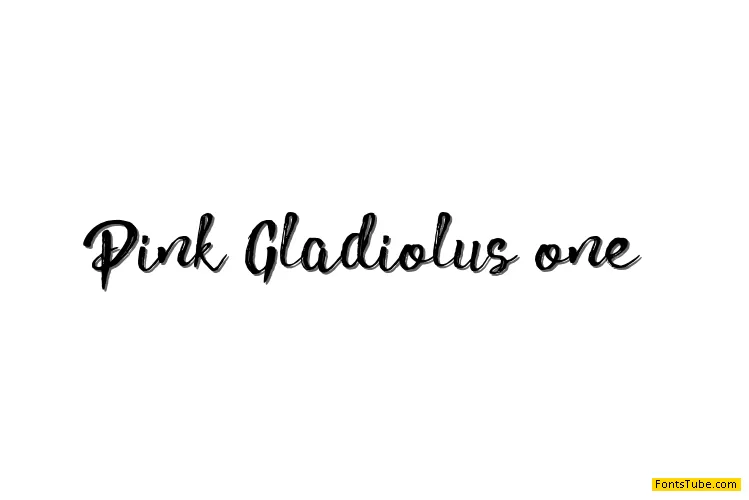 Pink Gladiolus Font