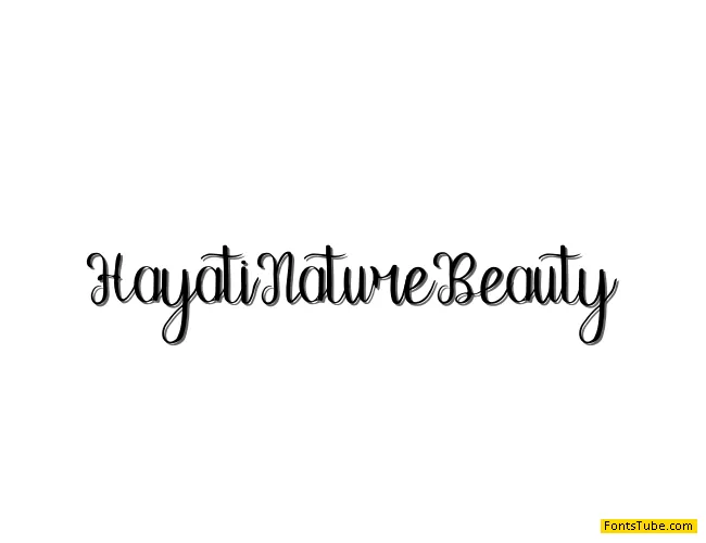 Hayati Nature Beauty Font