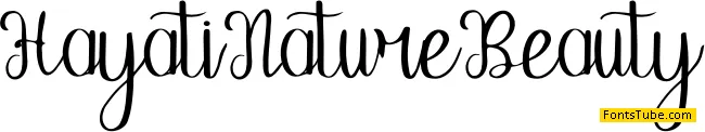 Hayati Nature Beauty Font