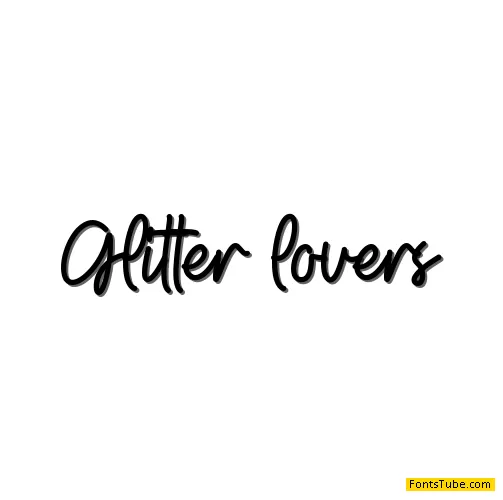 Glitter lovers Font