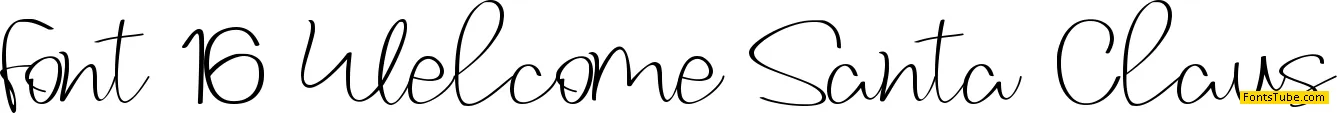 Welcome Santa Claus Font