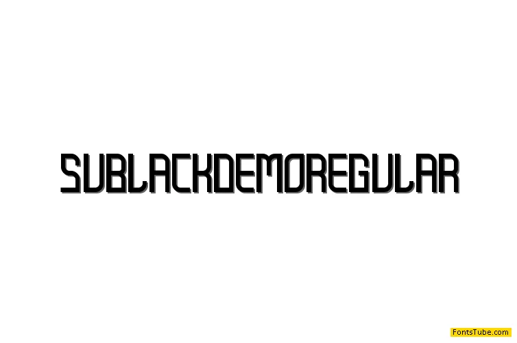 Sublack Demo Font