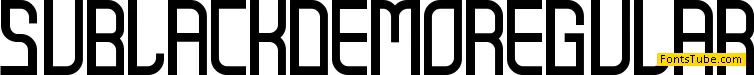 Sublack Demo Font
