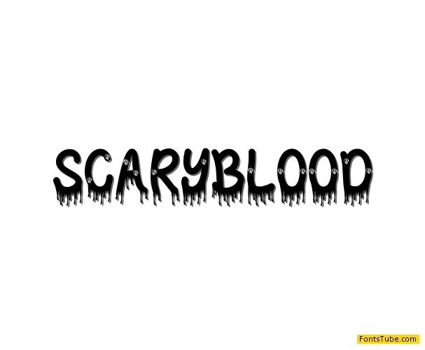 Scary Blood - Pesonal Use Font