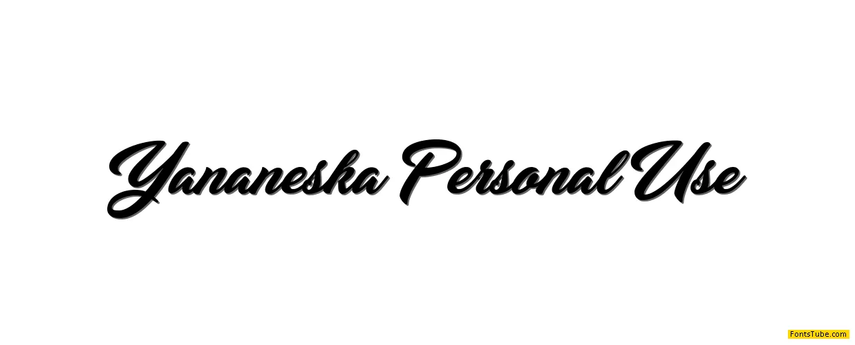 Yananeska Personal Use Font