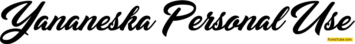 Yananeska Personal Use Font