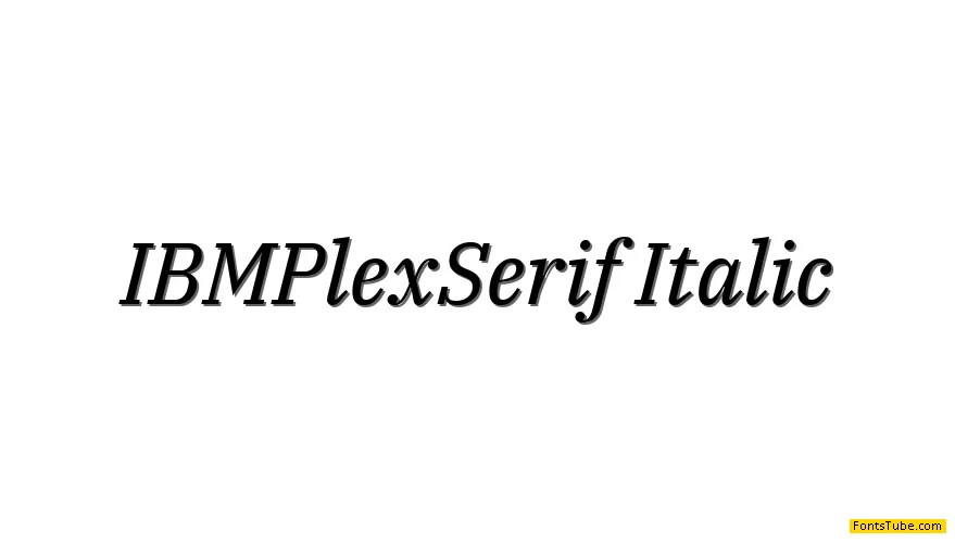 IBM Plex Serif Font Family