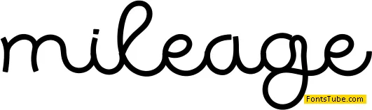mileage Font