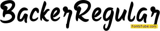 Backer Font