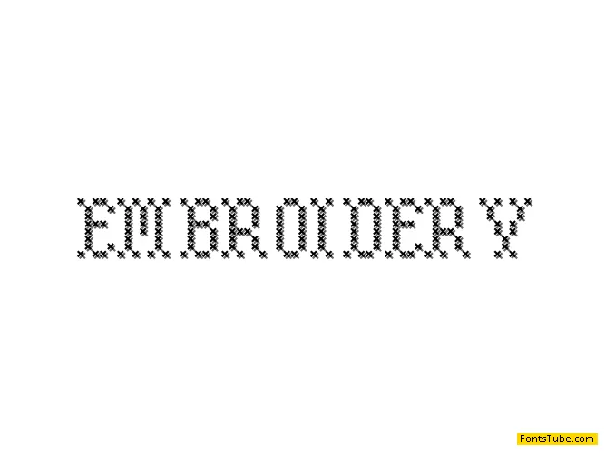 Embroidery Font