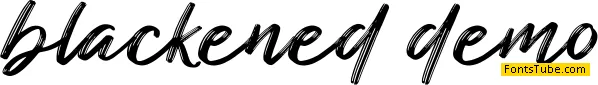 Blackened Font