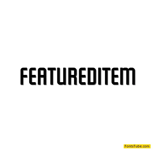 Featured Item Font