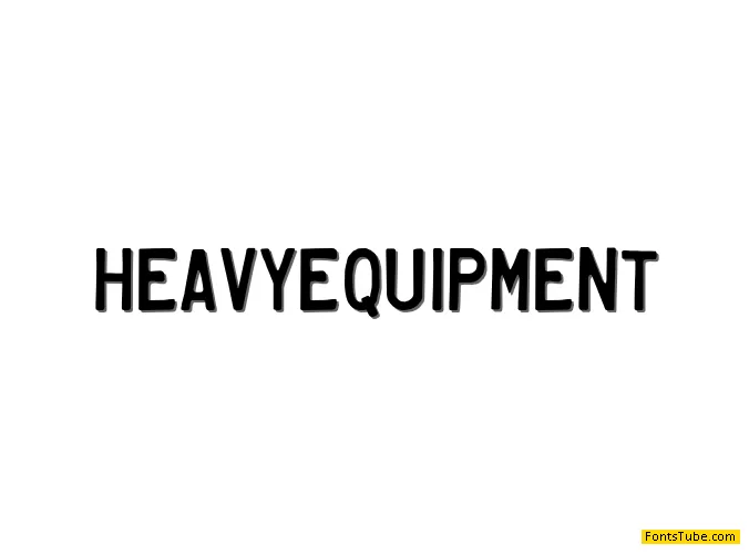 Heavy Equipment Font