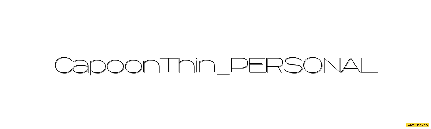 Capoon PERSONAL USE Font Family
