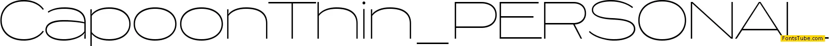 Capoon PERSONAL USE Font Family