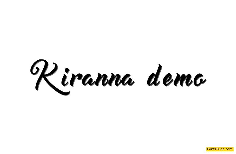 Kiranna demo Font