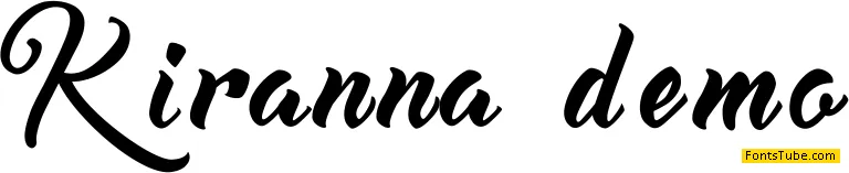 Kiranna demo Font