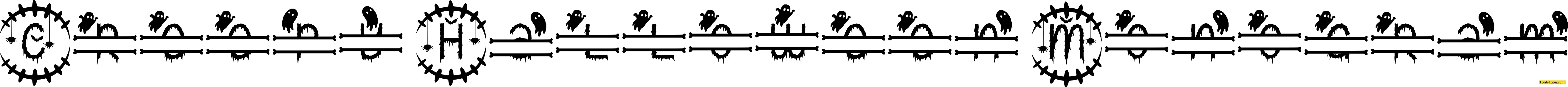 Creepy Halloween Monogram