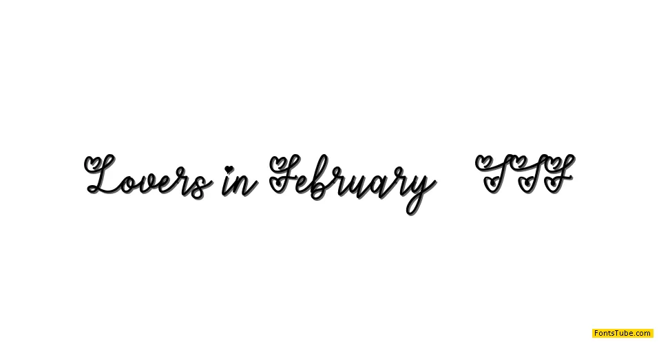 Lovers in February Font